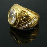 Anel Folheado Ouro 18K  Zircônias Cod 149