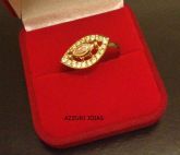 Anel Folheado Ouro 18K  Zircônias Cod 150